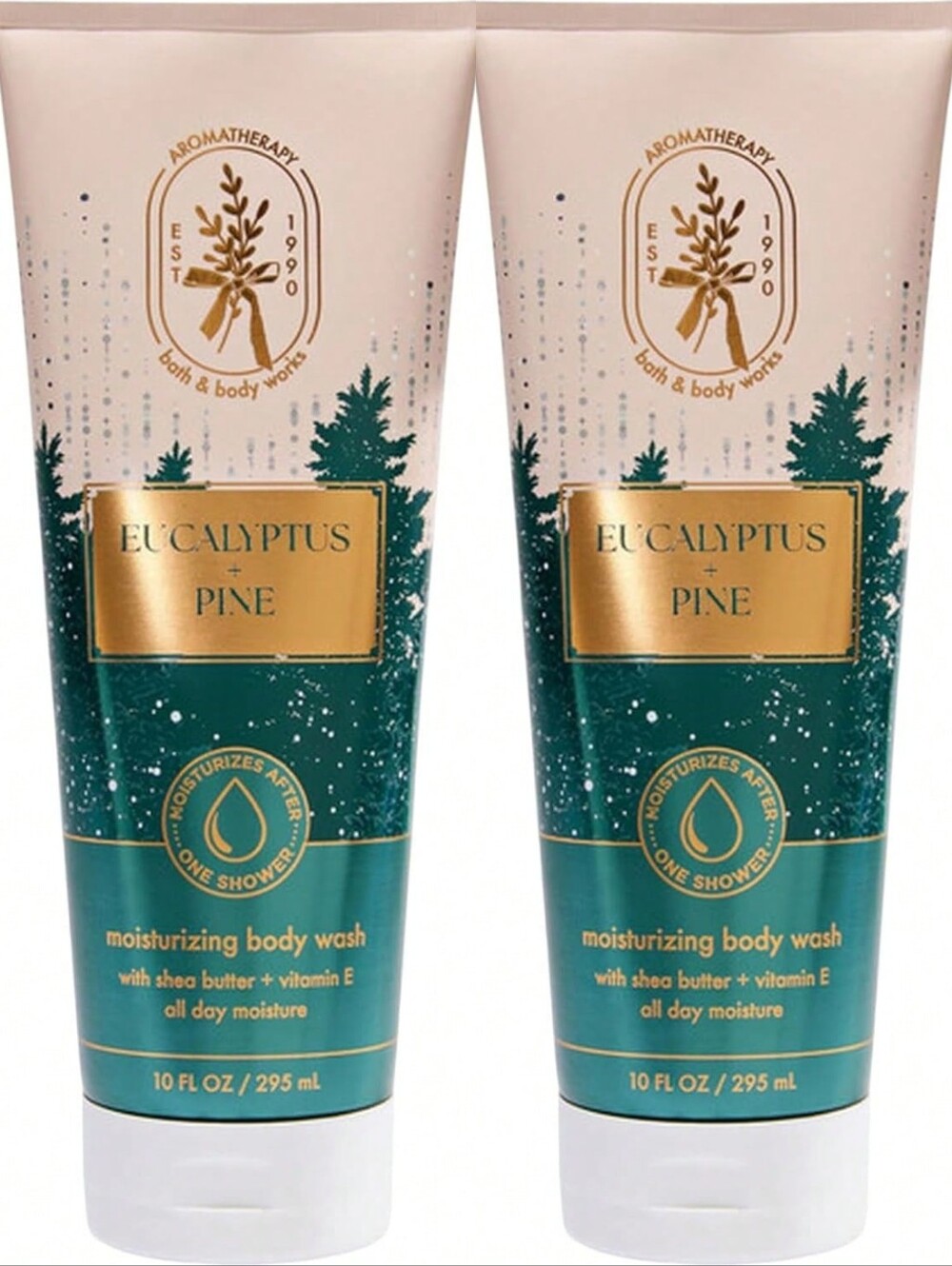Bath & Body Works Eucalyptus Pine Moisturizing Body Wash Set of 2 NEW Rare